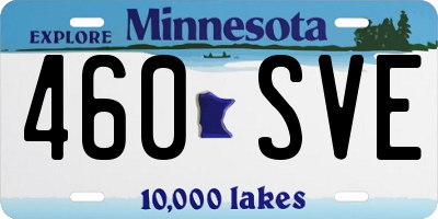 MN license plate 460SVE
