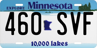 MN license plate 460SVF