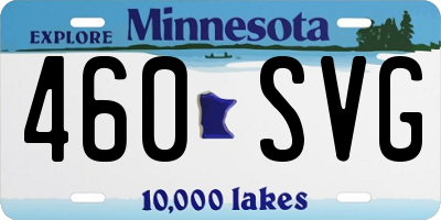 MN license plate 460SVG