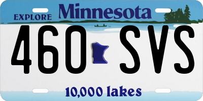 MN license plate 460SVS