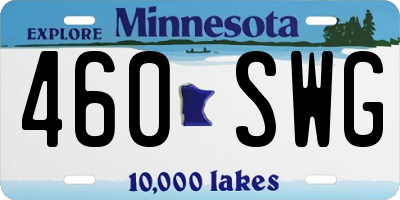 MN license plate 460SWG