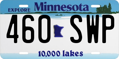 MN license plate 460SWP