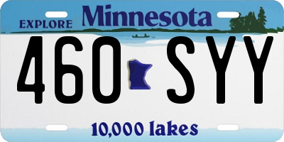 MN license plate 460SYY
