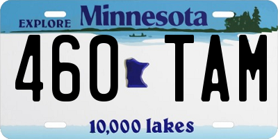 MN license plate 460TAM
