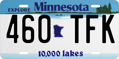 MN license plate 460TFK