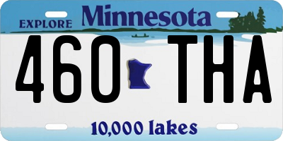 MN license plate 460THA