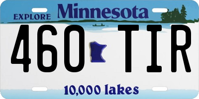 MN license plate 460TIR