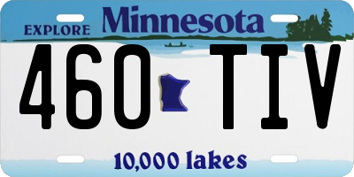 MN license plate 460TIV