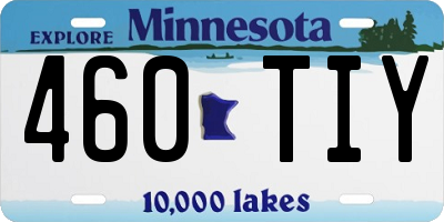 MN license plate 460TIY