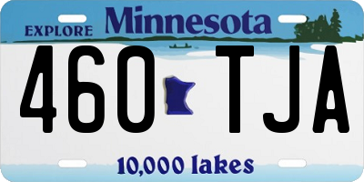 MN license plate 460TJA