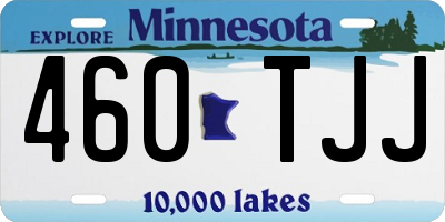 MN license plate 460TJJ