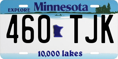 MN license plate 460TJK