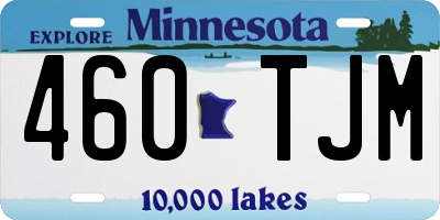MN license plate 460TJM
