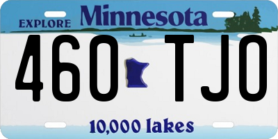 MN license plate 460TJO