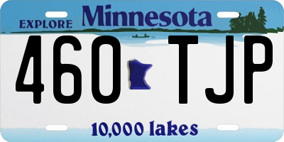 MN license plate 460TJP