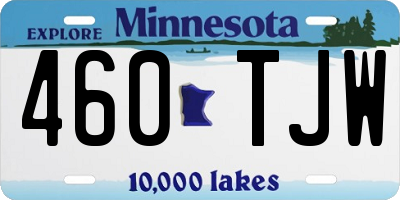 MN license plate 460TJW