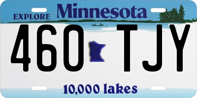 MN license plate 460TJY