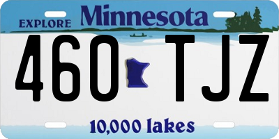 MN license plate 460TJZ