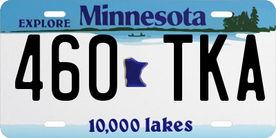 MN license plate 460TKA