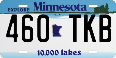 MN license plate 460TKB