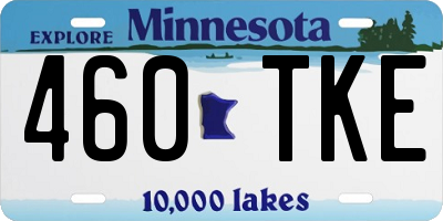 MN license plate 460TKE