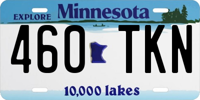 MN license plate 460TKN