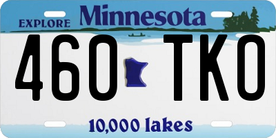 MN license plate 460TKO