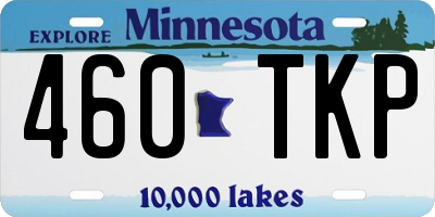 MN license plate 460TKP