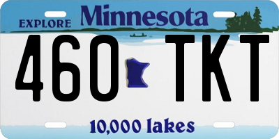 MN license plate 460TKT