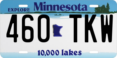 MN license plate 460TKW