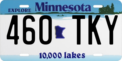 MN license plate 460TKY