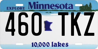 MN license plate 460TKZ