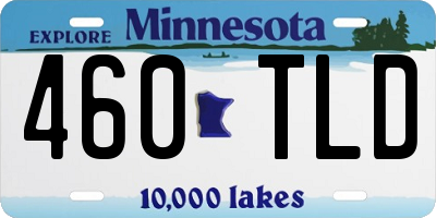 MN license plate 460TLD