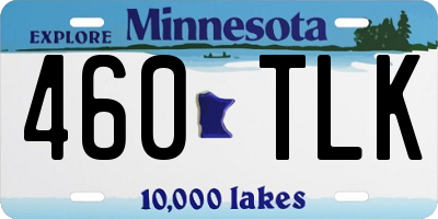 MN license plate 460TLK