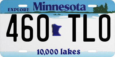 MN license plate 460TLO