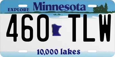 MN license plate 460TLW