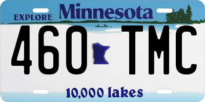 MN license plate 460TMC
