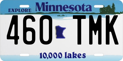 MN license plate 460TMK