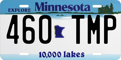 MN license plate 460TMP