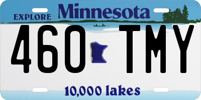 MN license plate 460TMY