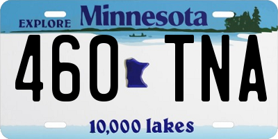 MN license plate 460TNA