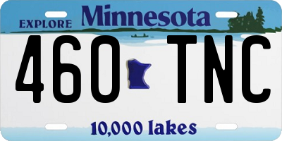 MN license plate 460TNC