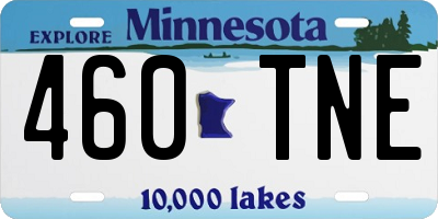 MN license plate 460TNE