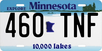 MN license plate 460TNF