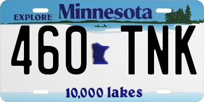 MN license plate 460TNK