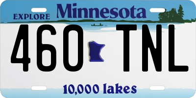 MN license plate 460TNL