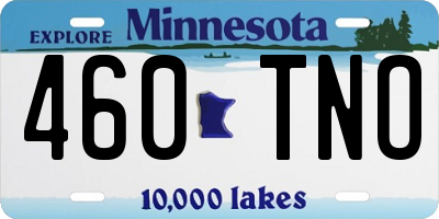 MN license plate 460TNO