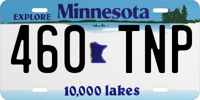 MN license plate 460TNP
