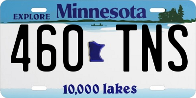 MN license plate 460TNS