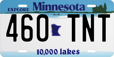 MN license plate 460TNT